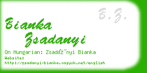 bianka zsadanyi business card